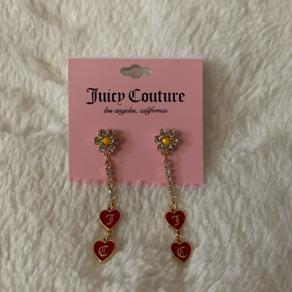 Juicy Couture Dangling Heart Earrings